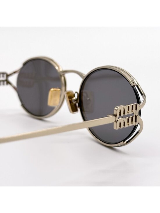 NEW MIU MIU MU52YS ZVN80Q SUNGLASSES GOLD/GRAY WOMEN MU 52YS, SMU 52Y EYEWEAR main image 6